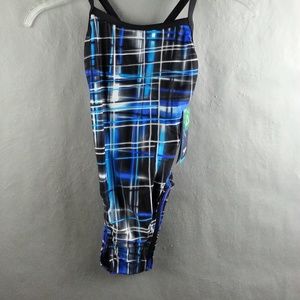 NWT Speedo Womens 28 Swim Suit One Piece Powerflex